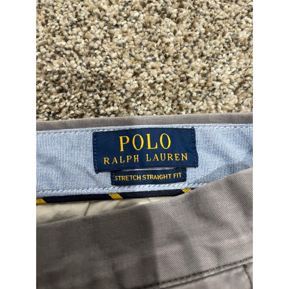 Polo Ralph Lauren Mens Stretch Straight Fit Chino Pants Gray 36x32 Cotton Twill - Picture 4 of 10